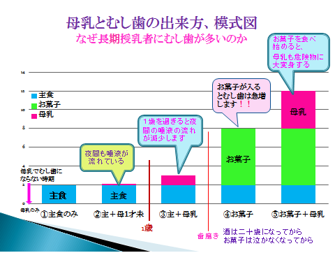 長期授乳児になぜむし歯が多いのか